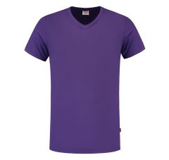 T-SHIRT V HALS FITTED OUTLET PURPLE