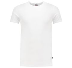 T-SHIRT ELASTAAN FITTED WHITE
