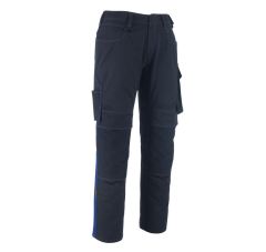 BROEK MET KNIEZAKKEN DONKERMARINE/K