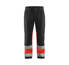 WERKBROEK MET STRETCH HIGH VIS ZWAR