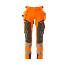 Broek met spijkerzakken hi-vis oranje met donkerantraciet Heren