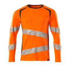 T-shirt, met lange mouwen hi-vis oranje met donkerantraciet Heren
