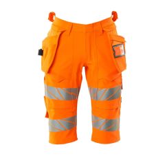 Shorts, lange met spijkerzakken hi-vis oranje Heren