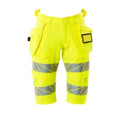Shorts, lange met spijkerzakken hi-vis geel Heren