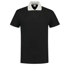 POLOSHIRT CONTRAST OUTLET BLACK-GRE