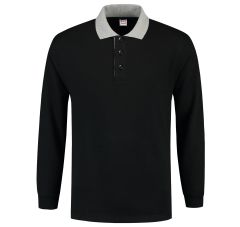 POLOSWEATER CONTRAST OUTLET BLACK-G