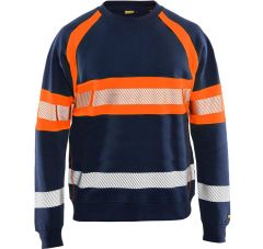 SWEATER HIGH VIS MARINEBLAUW ORANJE