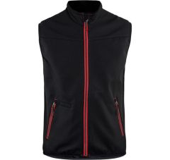 SOFTSHELL BODYWARMER ZWART ROOD