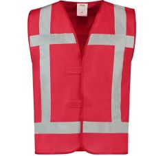 VEST REFLECTIE OUTLET FLUOR RED