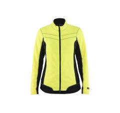 DAMES MICROFLEECEVEST HIGH VIS GEEL