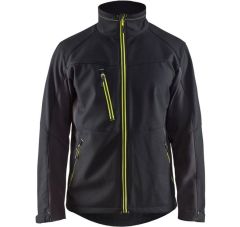 SOFTSHELL JACK ZWART HIGH VIS GEEL