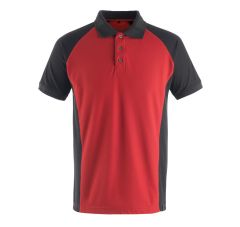 POLOSHIRT ROOD/ZWART