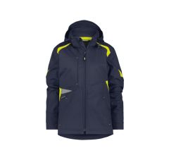 KALAMA WOMEN SOFTSHELLJAS VOOR DAMES NACHTBLAUW FLUOGEEL PES21