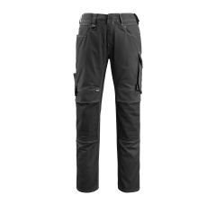 MANNHEIM BROEK MET KNIEZAKKEN ZWART