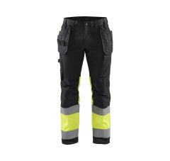 HIGH VIS WERKBROEK MET STRETCH ZWAR
