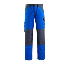 BROEK MET KNIEZAKKEN KORENBLAUW/DON