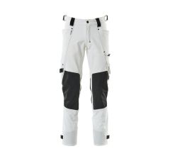 BROEK MET KNIEZAKKEN WIT