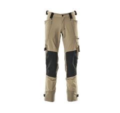BROEK MET KNIEZAKKEN LICHTKHAKI