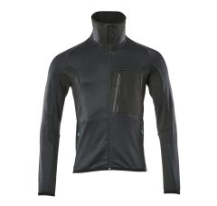 FLEECETRUI MET RITS DONKERMARINE/ZW