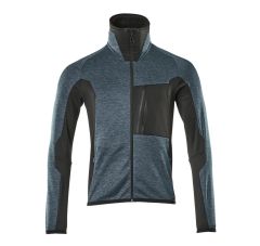 FLEECETRUI MET RITS DONKERPETROL/ZW