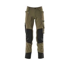 BROEK MET KNIEZAKKEN MOSGROEN