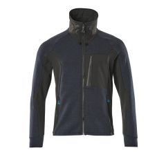 SWEATSHIRT MET RITS DONKERMARINE/ZW