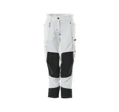 BROEK MET KNIEZAKKEN WIT