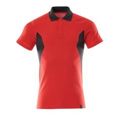 POLOSHIRT SIGNAALROOD/ZWART