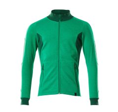 SWEATSHIRT MET RITS HELDER GROEN/GR