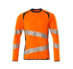 Sweatshirt hi-vis oranje met donkerpetrol Heren