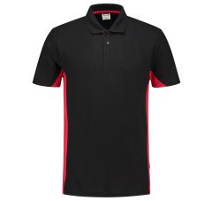 POLOSHIRT BICOLOR BLACK-RED