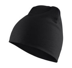 VLAMVERTRAGENDE WOLLEN BEANIE ZWART