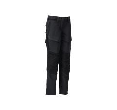 BROEK MET KNIEZAKKEN ZWART DAMES
