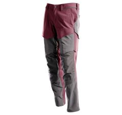 BROEK MET KNIEZAKKEN BORDEAUX/STEEN
