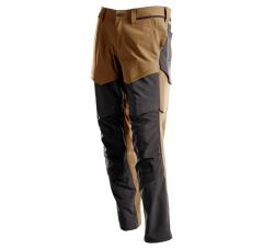 BROEK MET KNIEZAKKEN NOTENBRUIN/ZWA