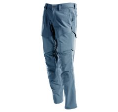 BROEK MET KNIEZAKKEN STEENBLAUW