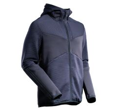 FLEECE CAPUCHONTRUI MET RITS DONKER