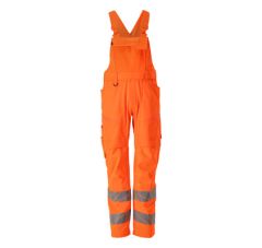 Amerikaanse overall met kniezakken hi-vis oranje Unisex