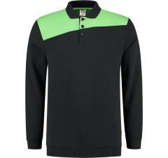 POLOSWEATER BICOLOR NADEN BLACK-LIM