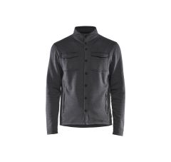 PIQUE FLEECEVEST ZWART MÊLEE