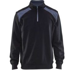 SWEATSHIRT BI-COLOUR MET HALVE RITS
