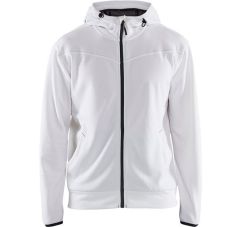 HOODIE MET RITS WIT DONKERGRIJS