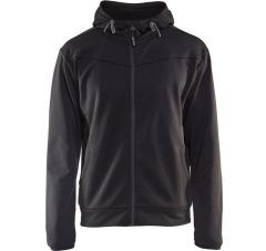 HOODIE MET RITS ZWART DONKERGRIJS