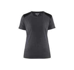 DAMES T-SHIRT BI-COLOUR MEDIUM GRIJ