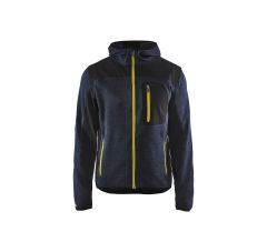 GEBREID VEST MET SOFTSHELL DONKERBL