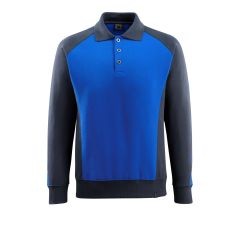 POLOSWEATSHIRT KORENBLAUW/DONKERMAR