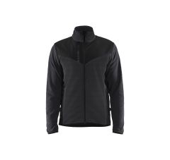GEBREID VEST MET SOFTSHELL DONKERGR