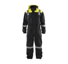 SHELL OVERALL ZWART HIGH VIS GEEL