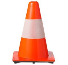 BEBAKENINGSKEGEL 30CM  WITTE BAND