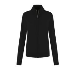 SANTINO ZIP CARDIGAN PLANO LADIES BLACK